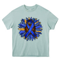Arona Colon Cancer Awareness sunflower Heavy Core Tee - RanaPortraitStore