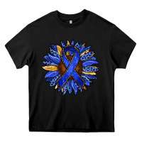 Black Colon Cancer Awareness sunflower Heavy Core Tee - RanaPortraitStore