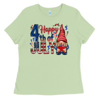 Matcha Happy 4th Of July with gnome Ladies Tee - HowdyJamesFarm