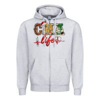 Heather Grey christmas certified medical assistant life Zipper Hoodie - BarkalooDesign