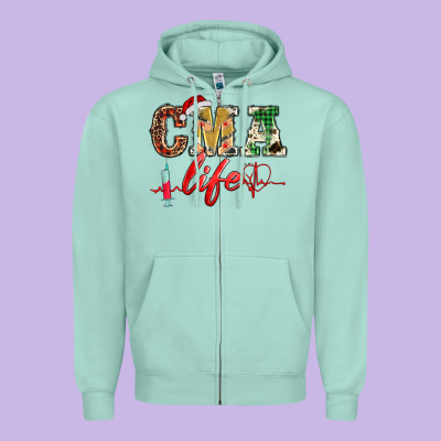 Christmas Certified Medical Assistant Life Zipper Hoodie Designed By Barkaloodesign