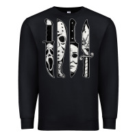Black scary horror movies halloween Premium Sweatshirt - maiPhamDesign