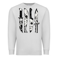 Dove Grey scary horror movies halloween Premium Sweatshirt - maiPhamDesign