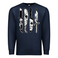 Navy scary horror movies halloween Premium Sweatshirt - maiPhamDesign