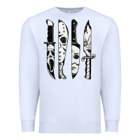 White scary horror movies halloween Premium Sweatshirt - maiPhamDesign