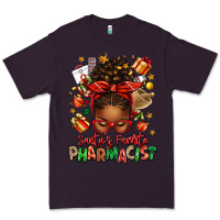 Plum santas favorite pharmacist afro messy bun Premium Tee - texasbilliewilder