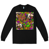 Black mardi gras leopard horse seamless pattern Long Sleeve Tee - FaDigitalArtStudio