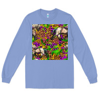 Colony Blue mardi gras leopard horse seamless pattern Long Sleeve Tee - FaDigitalArtStudio