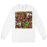 White mardi gras leopard horse seamless pattern Long Sleeve Tee - FaDigitalArtStudio