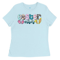 Baby Blue Easter vibes Easter Day Ladies Tee - HowdyJamesFarm