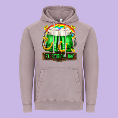 St. Patrick's Day Beer Vintage Hoodie Designed By Oliviacreatesart