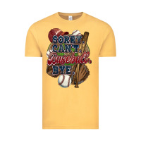 Vintage Mustard Sorry can't Baseball bye Vintage Tee - HowdyJamesFarm