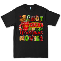Black hot cocoa and christmas movies Premium Tee - texasbilliewilder