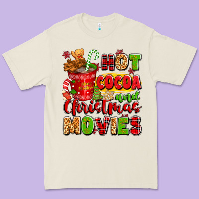 Hot Cocoa And Christmas Movies Premium Tee Designed By Texasbilliewilder
