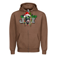 Chestnut Christmas joy black and white cow Zipper Hoodie - BarkalooDesign