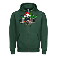Sports Green Christmas joy black and white cow Zipper Hoodie - BarkalooDesign
