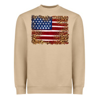 Mushroom american flag and leopard Heavyweight Sweatshirt - Artiststas