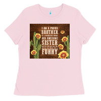 Bubblegum Pink i am a proud brother Ladies Tee - TumblerDesignByShophia