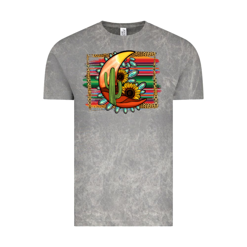 Turquoise Desert Moon Serape Background Vintage Tee by Jasminsmagicworld | Teevron