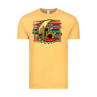 Vintage Mustard turquoise desert moon serape background Vintage Tee - Jasminsmagicworld