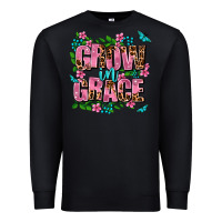 Black grow in grace Premium Sweatshirt - AdoDesignShop