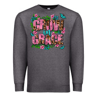 Charcoal Heather grow in grace Premium Sweatshirt - AdoDesignShop