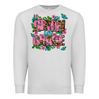Dove Grey grow in grace Premium Sweatshirt - AdoDesignShop