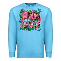 Ocean Blue grow in grace Premium Sweatshirt - AdoDesignShop