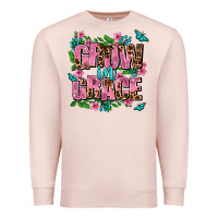 Pale Pink grow in grace Premium Sweatshirt - AdoDesignShop