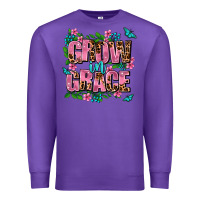 Purple grow in grace Premium Sweatshirt - AdoDesignShop