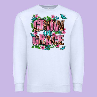 Grow In Grace Premium Sweatshirt Designed By Adodesignshop