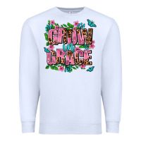 White grow in grace Premium Sweatshirt - AdoDesignShop