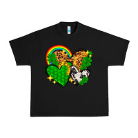 Black St. Patrick's Day hearts with leopard Urban Heavy Tee - HowdyJamesFarm