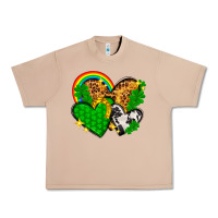 Burro St. Patrick's Day hearts with leopard Urban Heavy Tee - HowdyJamesFarm
