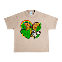 French Oak St. Patrick's Day hearts with leopard Urban Heavy Tee - HowdyJamesFarm