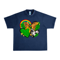 Navy St. Patrick's Day hearts with leopard Urban Heavy Tee - HowdyJamesFarm