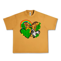 Peanut Butter St. Patrick's Day hearts with leopard Urban Heavy Tee - HowdyJamesFarm