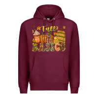 Burgundy Fall Basics Premium Hoodie - CowhideDigitalArt