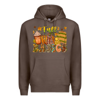 Coffee Fall Basics Premium Hoodie - CowhideDigitalArt