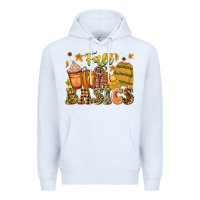White Fall Basics Premium Hoodie - CowhideDigitalArt