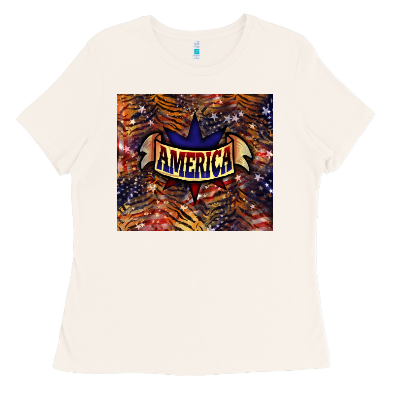 Tiger America Tumbler 4th Of July Ladies Tee by HowdyJamesFarm | Teevron