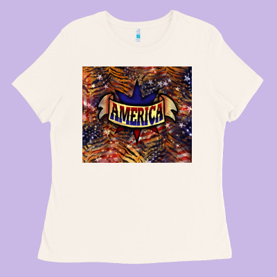 Tiger America Tumbler 4th Of July Ladies Tee Designed By Howdyjamesfarm
