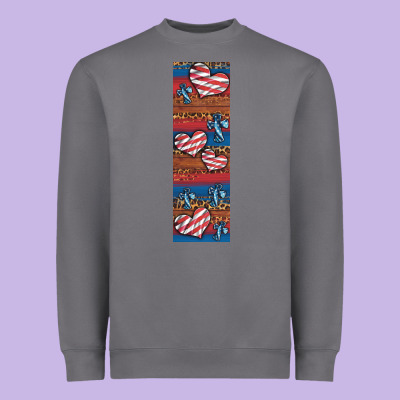 Usa Flag And Cross Penwraps Heavyweight Sweatshirt Designed By Artiststas