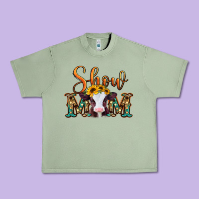 Show Mom Baby Cow Urban Heavy Tee Designed By Jasminsmagicworld