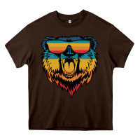Chocolate Brown Retro bear Heavy Core Tee - Bettercallsaul
