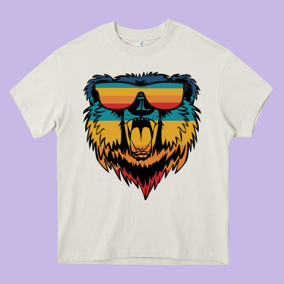 Retro Bear Heavy Core Tee Designed By Bettercallsaul