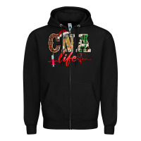 Black christmas certified nurse  assistant life Zipper Hoodie - BarkalooDesign