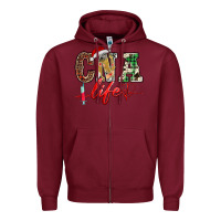 Burgundy christmas certified nurse  assistant life Zipper Hoodie - BarkalooDesign
