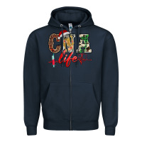 Navy christmas certified nurse  assistant life Zipper Hoodie - BarkalooDesign