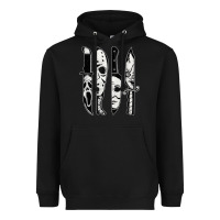 Black scary horror movies halloween Heavyweight Hoodie - maiPhamDesign